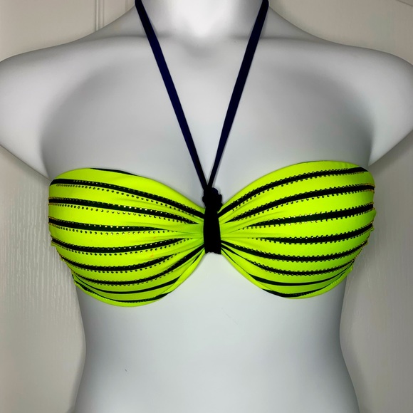 Bikini Suit Only Top - New - Neon wire Push up size Large - Picture 3 of 7
